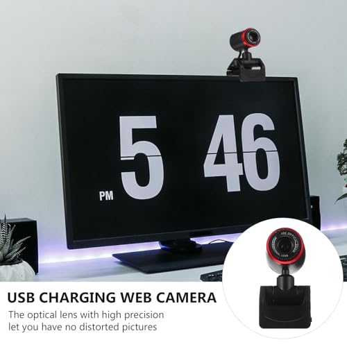 HOMSFOU Professional USB Webcam with Auto Focus and Built-in Microphone for Desktop Laptop Video Streaming and Online Conferencing