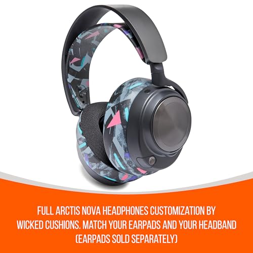 WC HeadbandZ Arctis Nova - Silicone Headband for Arctis Nova Headsets | Made by Wicked Cushions | Enhanced Flexibility, Comfort & Style, Matching Earpad Designs | 90's Black - color: 90's Black