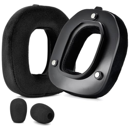 Defean Earpads for Astro A50 Gen4 / A50 Gen5 / A50X (Velour) | Ear pads and Microphone Foam, Upgrade High-Density Noise Cancelling Foam, Ear Cushions Added Thickness - color: Velour