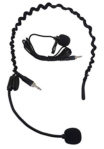 MU-U2F5-LL Dual Channel UHF Microphone System, 2 Bodypacks Headset | , Selectable Frequencies, Auto Scan, IR Sync, Long Range for Church, Fitness, Presentation, School