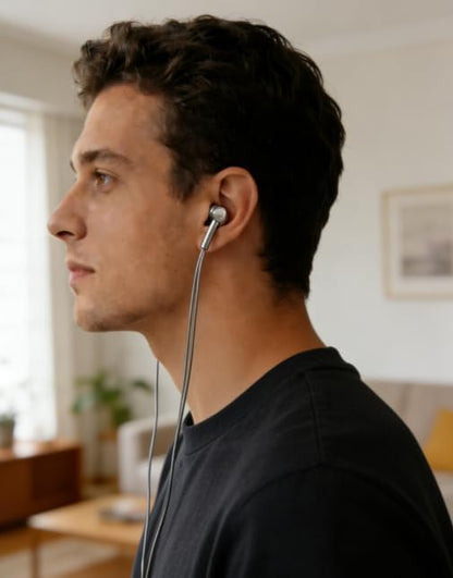 Acer Wired Headphones, HD Bass Driven Audio, Lightweight Aluminum Wired in Ear Earbud Headphones, 3.5mm Tangle-Free Cord