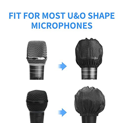 240Pcs Mic Covers Disposable Non-Woven Mic Cover Mic Microphone Windscreen & for Karaoke