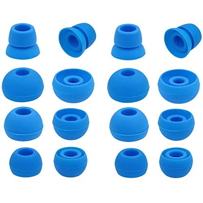 Replacement Silicone Earbuds Ear Tips Eargels Buds Set Compatible with Beats Powerbeats 3 Powerbeats 2 Wireless in-Ear Earphones (4 Pairs/Light Blue) - color: Light Blue
