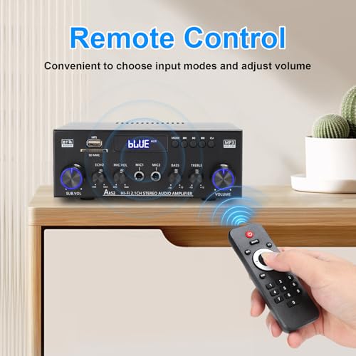 Joengoep AK52 Home 2.1 Channel Bluetooth 5.0 Stereo Receivers Amplifier - size: AK-52