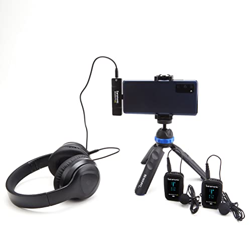 Saramonic Blink 500 Pro X B6 2-Person Wireless Mic System w/Lavaliers & USB-C Receiver for iPhone 15, Android, iPad, Mobile & Computers, Black
