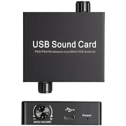 USB Sound Card External Sound Card with Volumes Control USB to 3.5mm Adapter Stereo for PC Laptop Desktop Headset