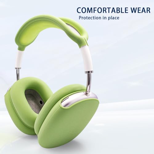 3 in 1 Silicone Case Cover Compatible with Apple Airpods Max Headphones(2026/2024/2020), Anti-Scratch Ear Pad Case Cover Ear Cups Cover and Headband Cover Compatible with Apple Airpod Max 2/1 (Green) - color: Green
