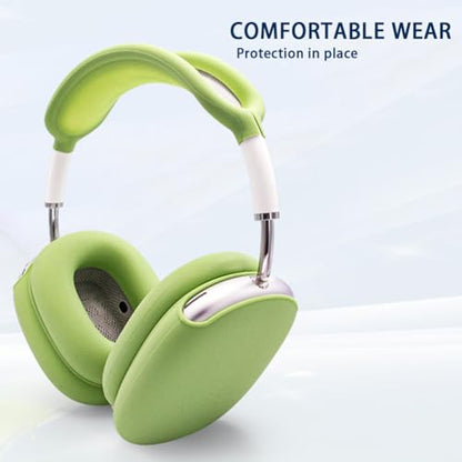3 in 1 Silicone Case Cover Compatible with Apple Airpods Max Headphones(2026/2024/2020), Anti-Scratch Ear Pad Case Cover Ear Cups Cover and Headband Cover Compatible with Apple Airpod Max 2/1 (Green) - color: Green