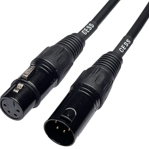 CNCESS 4-Pin XLR Male to Female Balanced Extension Cable, 3 ft, 2-Pack - size: 3 Feet, 2-Pack