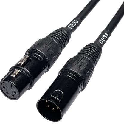 CNCESS 4-Pin XLR Male to Female Balanced Extension Cable, 3 ft, 2-Pack - size: 3 Feet, 2-Pack