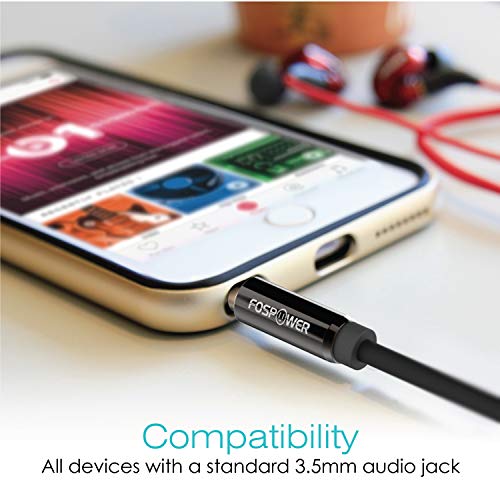 FosPower 25FT 3.5mm Aux Cable Male to Male Stereo Audio Auxiliary Cord - size: 25 Feet