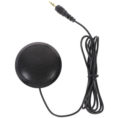 Hemoton Compact Omnidirectional Desktop Microphone for Online Meeting and Recording, Plastic Material Conference Mic with Sound Pickup for Office Desk Accessories