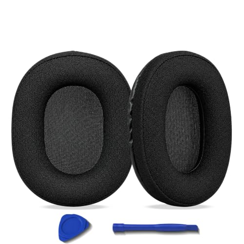 Replacement Ear Pads for Sony MDR-7506 MDR-V6 MDR-V7 MDR-CD900ST Headphones, Mesh Fabric Earpads Cushions with Memory Foam, Extra Thick Ear Cups for Studio Monitor Headset, 1 Pair-Black