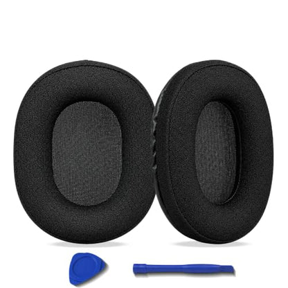 Replacement Ear Pads for Sony MDR-7506 MDR-V6 MDR-V7 MDR-CD900ST Headphones, Mesh Fabric Earpads Cushions with Memory Foam, Extra Thick Ear Cups for Studio Monitor Headset, 1 Pair-Black