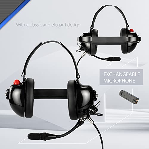 Arrowmax AHDH0032-BK-M9 Noise Cancelling Headset Compatible with Motorola APX6000 APX7000 APX8000 XPR6350 XPR6550 XPR7550 XPR7350e XPR7550e XPR7580e APX 6000 7000 8000 XPR 6550 7550 7550e Radio - size: Black Color