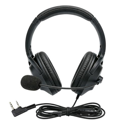 Renastar Walkie Talkie Earmuff Overhead Earpiece with VOX for Kenwood K1 Baofeng UV-5R UV-82 UV-82HP BF-888S BF-F8HP AR-152 AR-5 Arcshell Retevis RT17 RT18 RT19 RT21 RT22 RT27 RT68 RB26