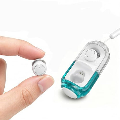 Ultra-Mini Sleep Earbuds for Side Sleepers, Bluetooth 6.0 Invisible Earphones with Fidget Toy Case, 30H Playtime, IPX5 Sweatproof, Touch Control for ASMR, Work, Commute & Travel - color: White