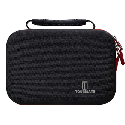 Tourmate Hard Storage Case Compatible for YAMAHA MG06X/MG06 6-Input/AG03/AG03 MK 2/AG06MK 2 Stereo Mixer, Protective Hard Shell Carrying Bag(CASE ONLY) (Black+Red) - color: Red Zipper