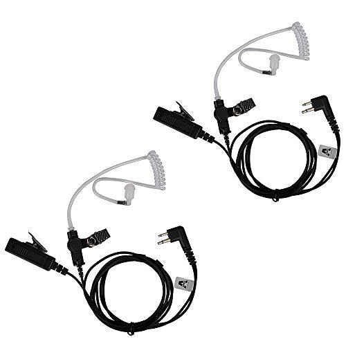 Acoustic Tube Earpiece for M0torola CP200 Walkie Talkies (Pack of 1) | 2 Pin Headset Compatible with GP300 CLS1110 RDU4100 RMU2040 RMU2080D HKLN4604 HKLN4599 Two Way Radio
