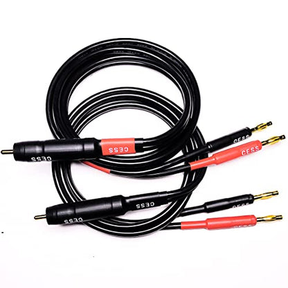 CNCESS RCA to Banana Plug Silicone Wire Speaker Cable (12AWG, 6 Feet) - size: 12AWG 6 Feet