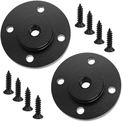 2 Set 1/4"-20 Thread Tripod Adapter Mount Plate, Aluminum Alloy Wall Mount Holder Adapter with Screw, for DSLR Camera, Action Cam, Monitor, Webcam, Tripod, Light Stand, Photography Accessories