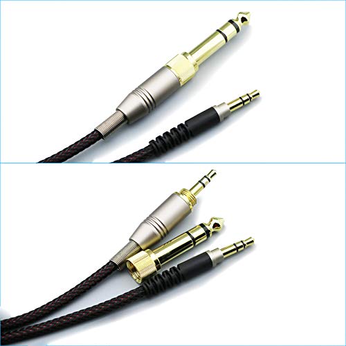 NewFantasia Replacement Audio Upgrade Cable Compatible with Audio-Technica ATH-M50xBT, ATH-AR3BTBK, ATH-SR50BT, ATH-ANC9, ATH-ANC7B, ATH-SR5BTBK, ATH-S700BT Headphones 1.2meters/4ft - size: 3.9 ft