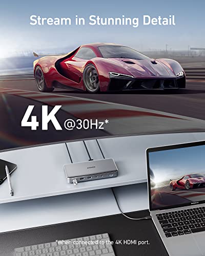 Anker Docking Station (DL6350), 10-in-1 Triple Display, DisplayLink | Triple 4K@30Hz (2 HDMI+1 DP), for Windows Laptops, MacBook Air/Pro and More (The Latest DisplayLink Driver Must Installed)