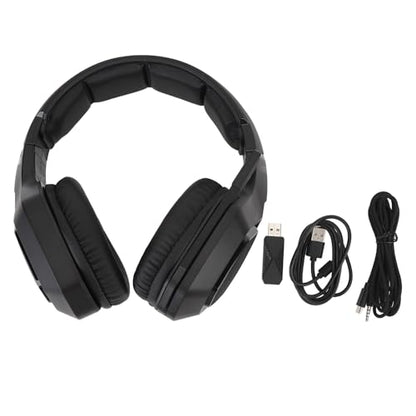Gaming Headset, Gaming Headphone Memory with Foam Ear Cushions, Active Noise Cancelling Mic 3.5mm Wired Connection PC Gaming Headphone for (Black) - color: Black