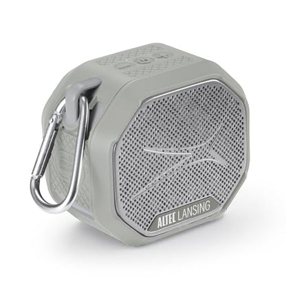 Altec Lansing HYDRATREK Magnetic Bluetooth Speaker, Waterproof IP67, Portable Speaker, True Wireless Pairing, USB-C Quick Charge, 3.7V 400mAh Battery, Voice Assistant, Perfect for Any Adventure - color: Cool Gray/White