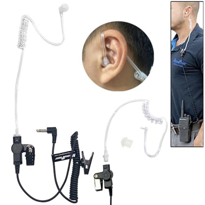 Maximalpower 3.5mm Surveillance Plug Coil Tube Earbud Audio Kit for Two-Way Radios RH617-1 N x 10 Pack - color: _10 Pack