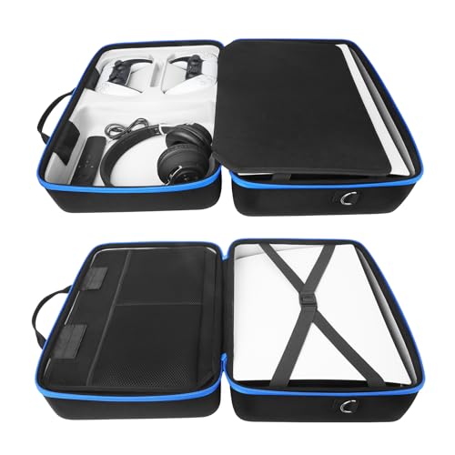 Hard Shell Carrying Case for Playstation 5 Console, Travel Case for PS5 Disc Digital Edition, Storage Bag for PS5 Controllers and Other Accessories