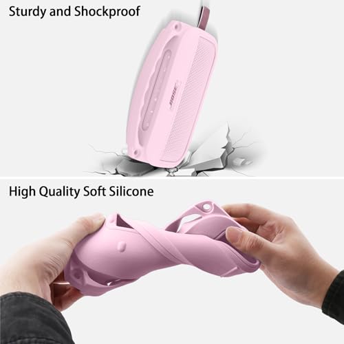 Silicone Cover for Bose SoundLink Flex Portable Speaker 2nd Gen | Scratch-resistant, Unhindered Sound, Silicone Construction, Portable Carrying Silicone Cover, Petal Pink Silicone Cover - color: Petal Pink Cover