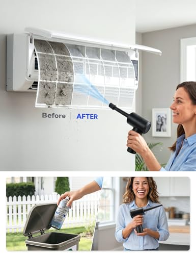 Compressed Air Duster,100000RPM Electric Air Duster for Computer Keyboard - color: Black