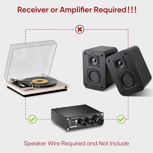 RIOWOIS Passive Bookshelf Speakers for Home Theater Surround Sound, Satellite Stereo Speakers with Crisper Sound and Classic Wood Grain for Record Player/Computer/TV, Wall Mountable, One Pair. | 6Ω, 2.75" Woofer, Silk Dome Horn Tweeter, Cables not Include