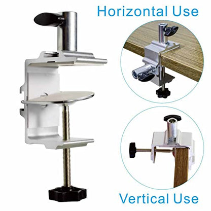 Replacement Heavy Duty C Clamp for 1/2” Base Magnifying Lamp,Desk Lamp,Swing Arm Lamp,Phone I pad Mount,Tablet Mic Holder,Table Mount Clamp for Microphone Stand Mic Boom Arm (G1 SIVLER) - color: G1 Sivler