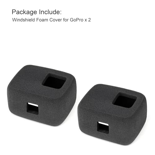 SOONSUN 2-Pack Windslayer Cover for GoPro Hero 5/6/7 Black, White, Silver | Wind Noise Reduction, Wind Muff Foam Windscreen, Clearer Audio for Cycling, Motorcycle Riding, Skiing and Outdoor Recording