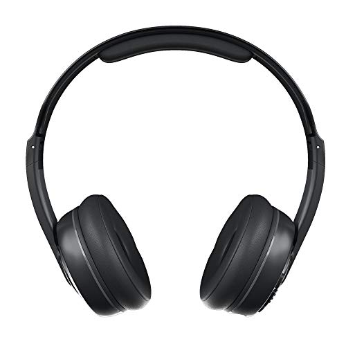 Skullcandy Cassette Wireless On-Ear Bluetooth Headphones - Black | 22 Hours Battery, Foldable Lightweight Design, Backup 3.5mm AUX Cable Included for Wired Connection, Microphone