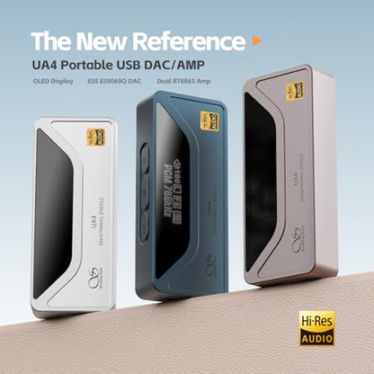 SHANLING UA4 Portable USB DAC/AMP Headphone Amplifier,Support MQA 16X,768kHz DSD512,High Driving Power for Android/iOS/Mac/Windows,dongle Volume Control,3.5/4.4mm up to 237mW@32Ω Output (Silver) - color: Silver