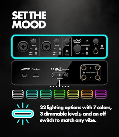 Movo Podcasting Equipment Bundle - Phantom USB Audio Interface, 2 CastMic XLR Dynamic Microphones, 2 Boom Arms and Headphones - Complete Studio Setup for Professional Podcasting and Streaming - style: with 2 Microphones, Boom Arms, Headphones