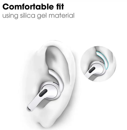 Soft Silicone in-Ear Eartips Earhooks for AirPods 1/2 Generation，Anti-Slip Anti Fall Earphone Skin Case Ear Hook Earpads Ear Tips Protector for AirPods Pro 2 3 4 Accessories (Black, forairpods pro2)