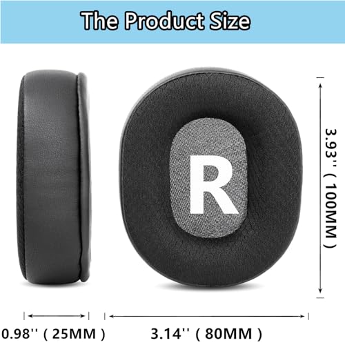 Ear Force Stealth 700 Cooling Gel Earpads Replacement Compatible with Turtle Beach Ear Force Stealth 700, 450, 420X, 600, 500P, PX3,PX5,X12,Ear Force XO Seven Gaming Headset Ear Pads Cushions Black