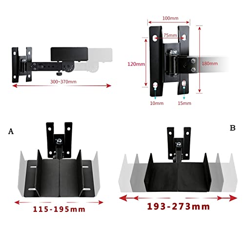 Entertainment Center Shelves Speaker Stand Speaker Wall Mount Bracket Surround Sound Hanger Wall Mount Bracket Audio Bracket Suitable for DVD Players, Cable Boxes (Color : Brass) - color: Brass