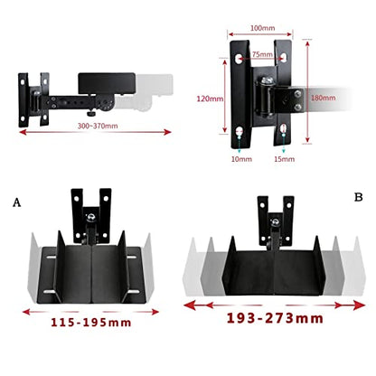 Entertainment Center Shelves Speaker Stand Speaker Wall Mount Bracket Surround Sound Hanger Wall Mount Bracket Audio Bracket Suitable for DVD Players, Cable Boxes (Color : Brass) - color: Brass