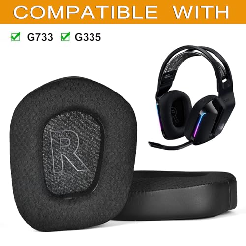 Defean Cooling Gel Earpads for Logitech G733 G335 Headset-Black