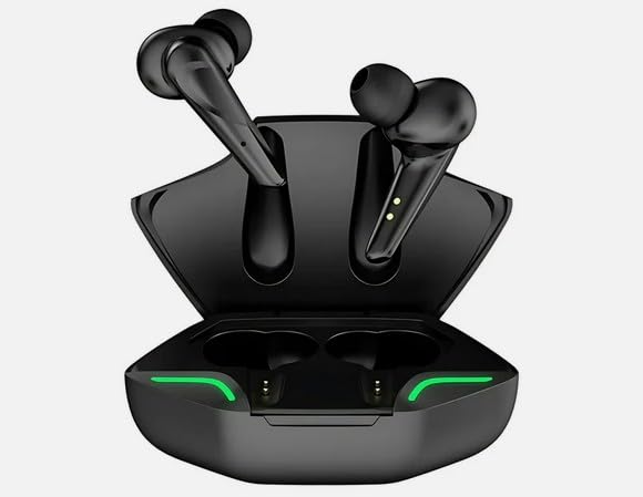 Kaindy Bluetooth 5.2 Wireless Earbuds Gaming Earphones, 45ms Low Latency Stereo HiFi Sound Quality & Deep Bass Earphone, True Wireless Earbuds for Android and iPhone (Black)