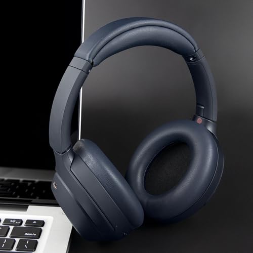 SOULWIT Ear Pads Cushions + Headband, Replacement Kit for Sony WH-1000XM4 (WH1000XM4) Over-Ear Headphones, Replacement Headstrap Pad & Earpads Repair Part - Navy Blue - color: Navy Blue