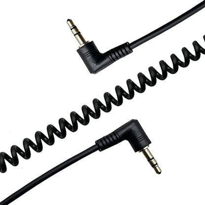 Seadream 3.5mm TRS Audio Coiled Cable,2Pack 3.5mm 1/8" Coiled Spiral Right Angle Male to Right Angle Male for Headphones, iPods, iPhones, iPads, Home/Car Stereos and More (2Pack)