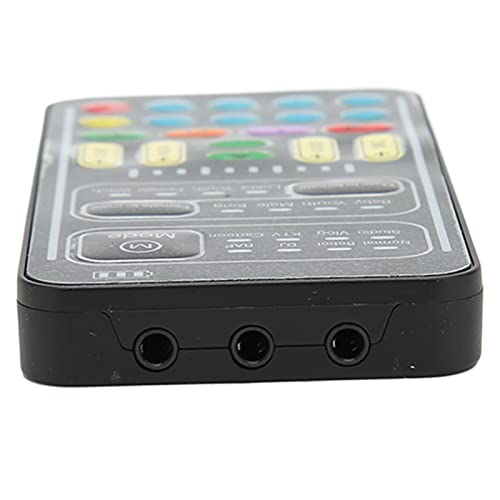 Voice Changer, Portable Handheld Sound Card with Reverb, Gaming Voice Modulator for Live Streaming, Real Time Vocal Effects, Multifunction Audio Mixer for PC Desktop