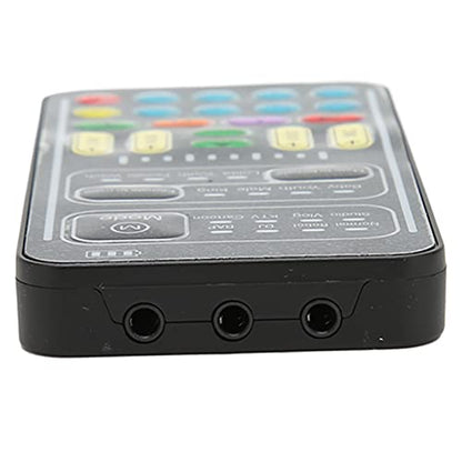 Voice Changer, Portable Handheld Sound Card with Reverb, Gaming Voice Modulator for Live Streaming, Real Time Vocal Effects, Multifunction Audio Mixer for PC Desktop