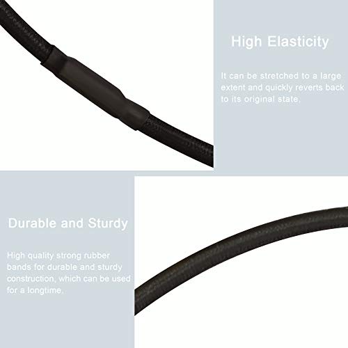 Universal Elastic Bands Replacement for Microphone Shock Mount Mic Holder Clamp Clip Anti-aging Rubber Rings, 6PCS (black) - color: black